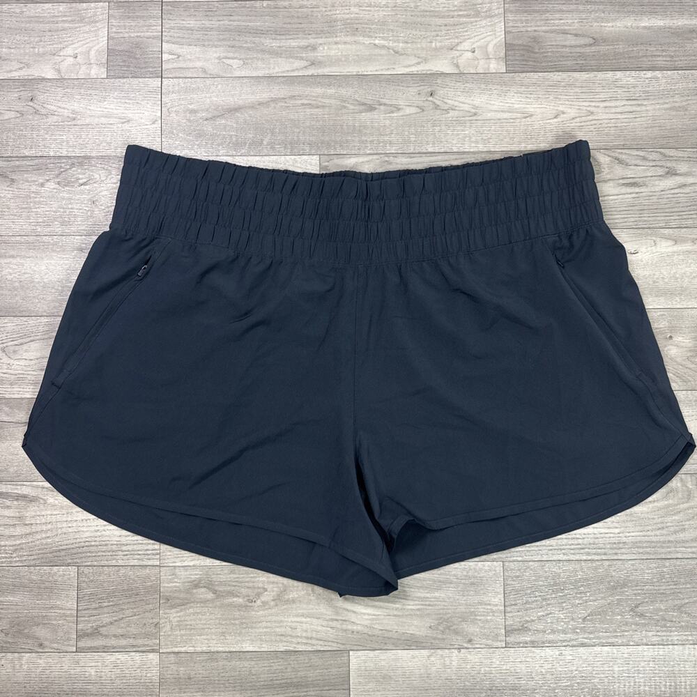 Abercrombie & Fitch YPB Unlined Workout Shorts Ultra High Rise Black sz XXL